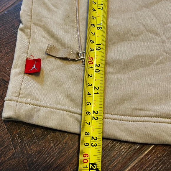 Jordan Vintage Y2K Full Zip Pockets Tan Dry-Fit Lined Track Jacket Womens L EUC - Picture 12 of 12
